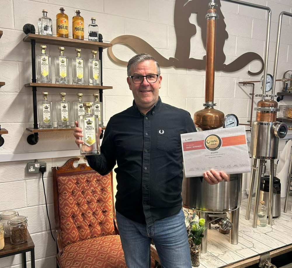 David Blick and his award winning vodka (image supplied)