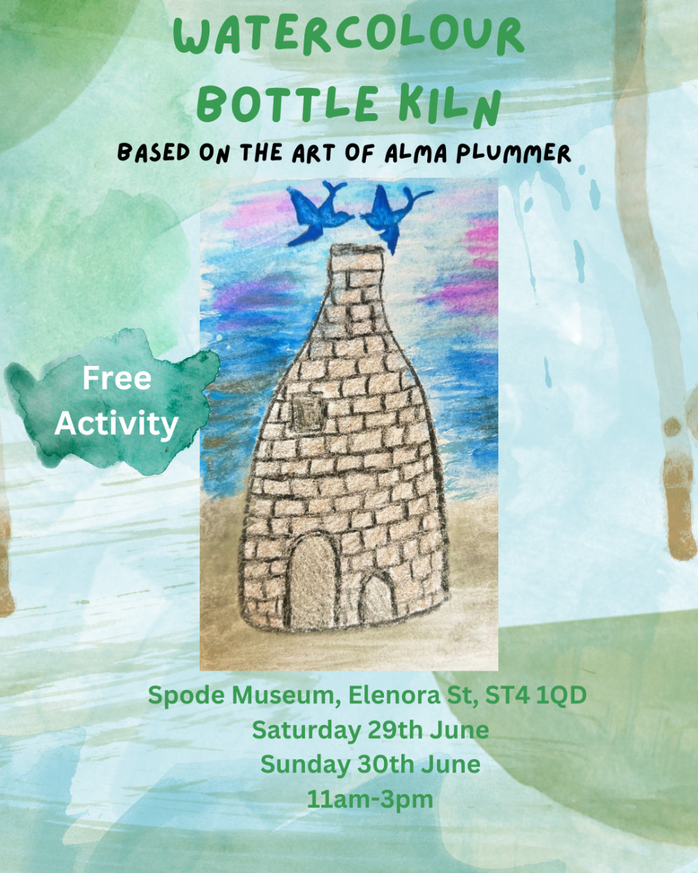 Paint a Watercolour Bottle Kiln