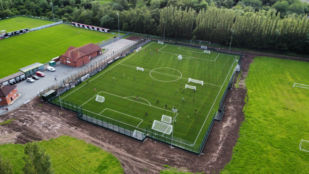 Coalville Town youth team's new 3G pitch. Photos: Supplied