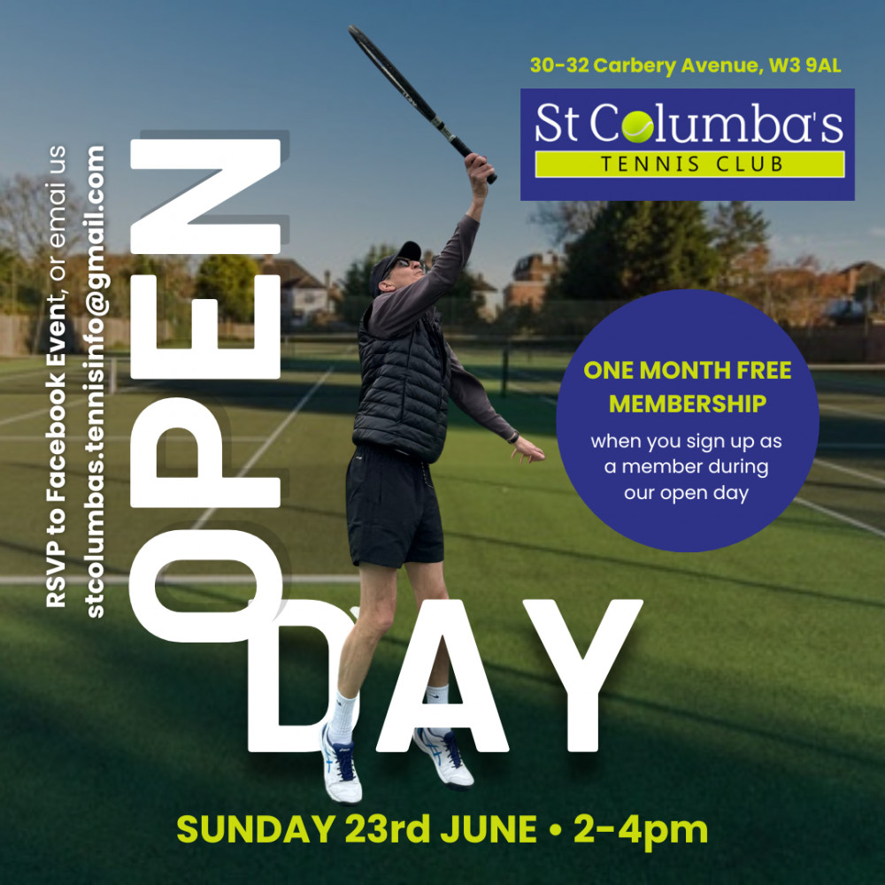 St Columba's Tennis Club Open Day - 23rd June St Columba's Tennis Club Open Day - 23rd June