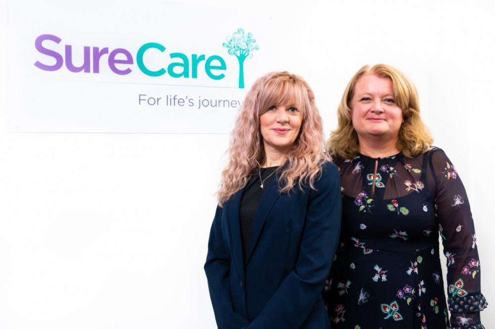 Directors of SureCare Central Cheshire, Tina Jones and Kirstie Hercules (Nub News).