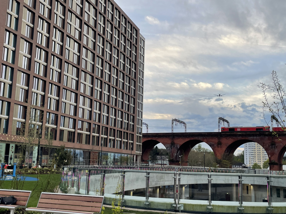 Flats are Stockport Interchange are filling up quickly, with tenants beginning to move in. Rents start from around £1,000 per month (Image - Alasdair Perry)