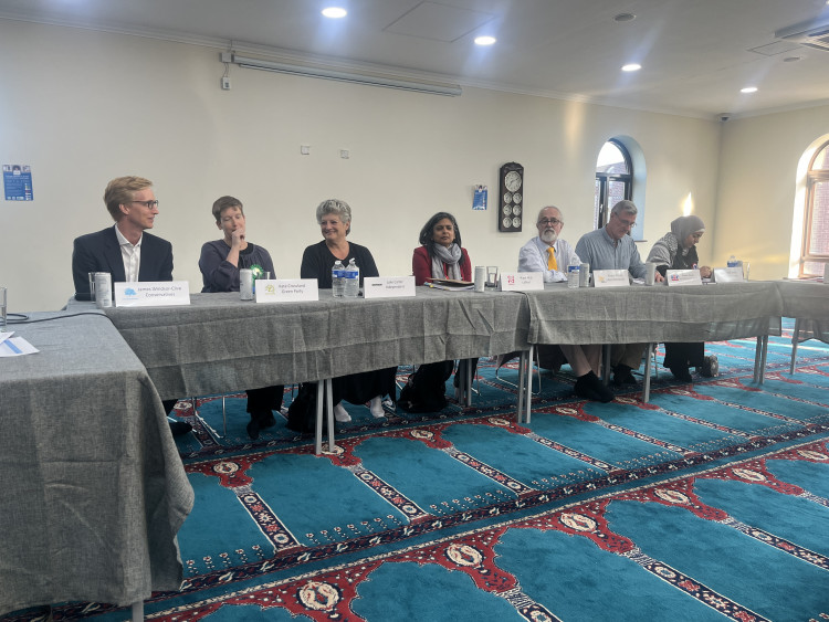 Ealing Central and Acton candidates faced questions from voters in first hustings at Acton Mosque (credit: Cesar Medina).