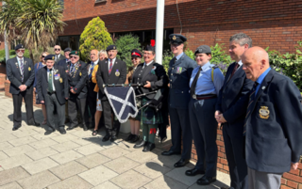 Veterans at the Town Hall.