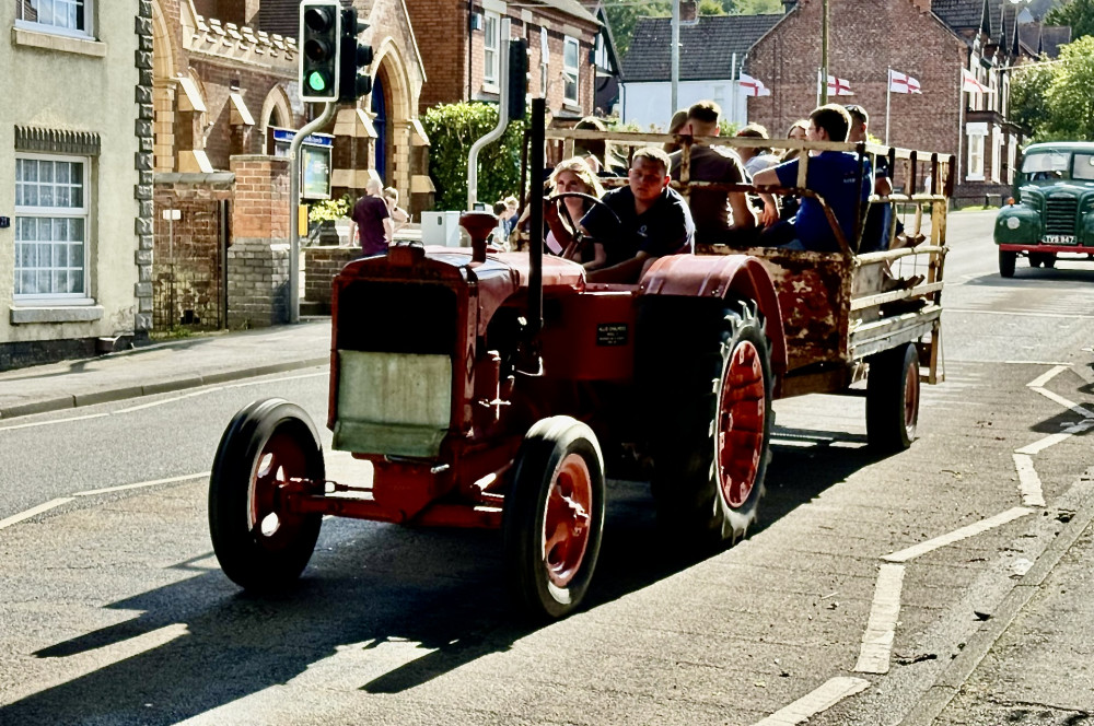 The Ashby Steam vehicles went into town in convoy on Saturday evening. Photo: Ashby Nub News