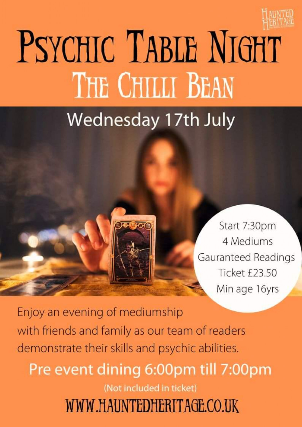 Psychic Table Night at the Chilli Bean, Charnwood Forest Alpacas, near Ashby de la Zouch