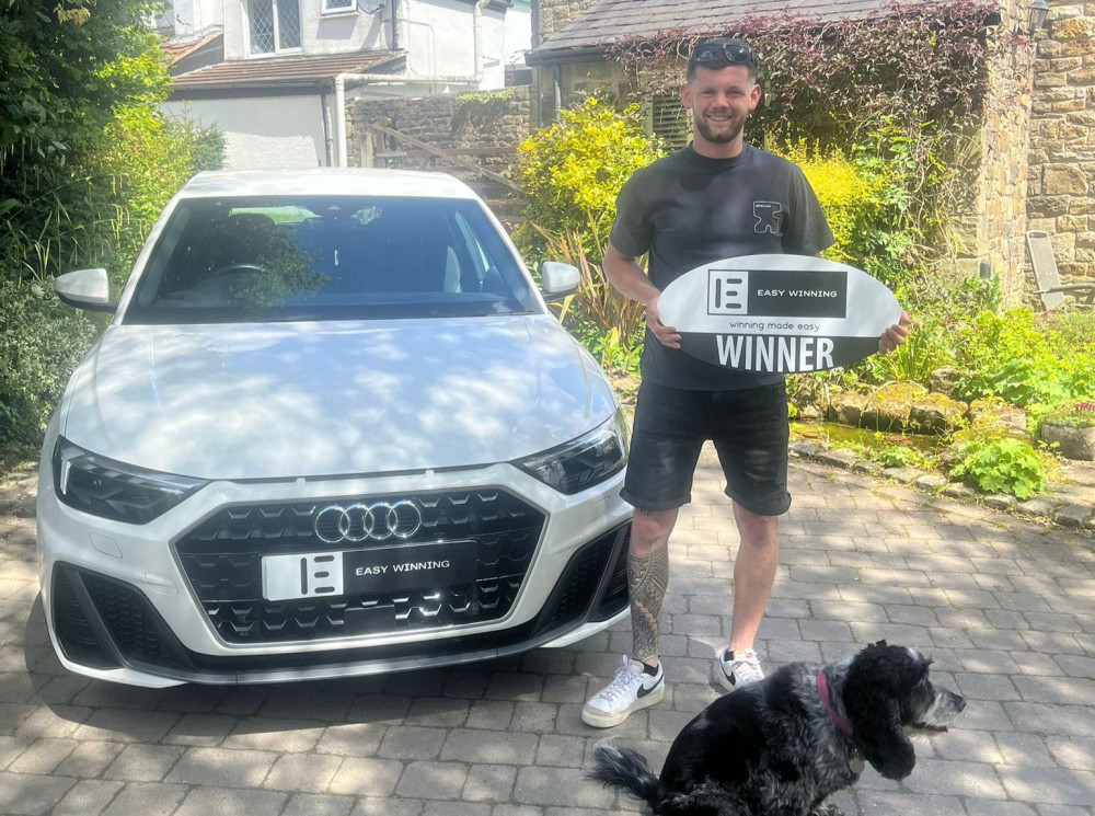 Stockport man Tom Guiver has won an Audi A1 - valued at £18,000 - in a competition by Easy Winning Ltd (Image - Easy Winning)