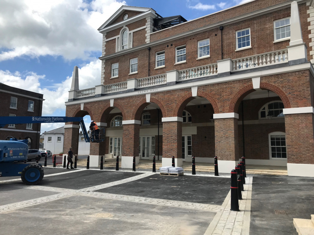 The Crown Hall building in Crown Square