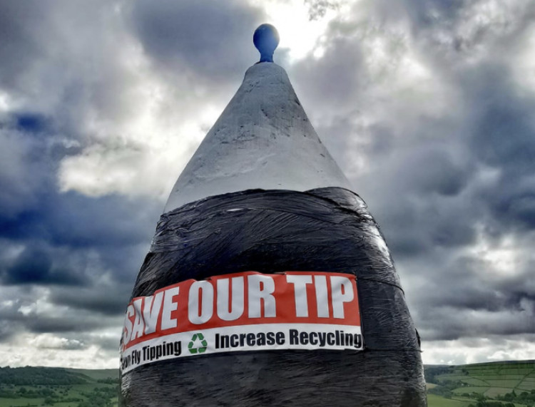 On Thursday morning, Bollington woke up to see the work of the campaigners. (Image - Caroline Constable)