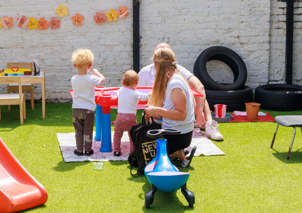 Youngsters having fun at the new nursery