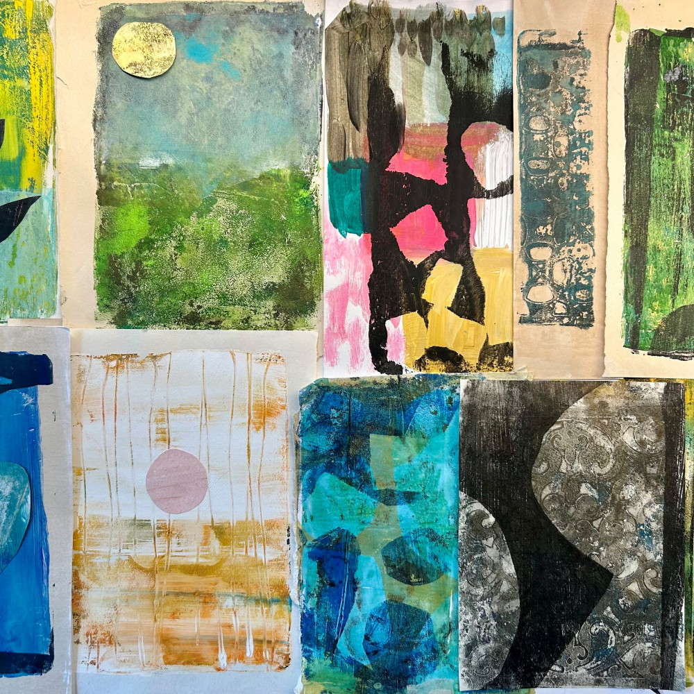 Gel Print to Collage - 2 day course Gel Print to Collage - 2 day course