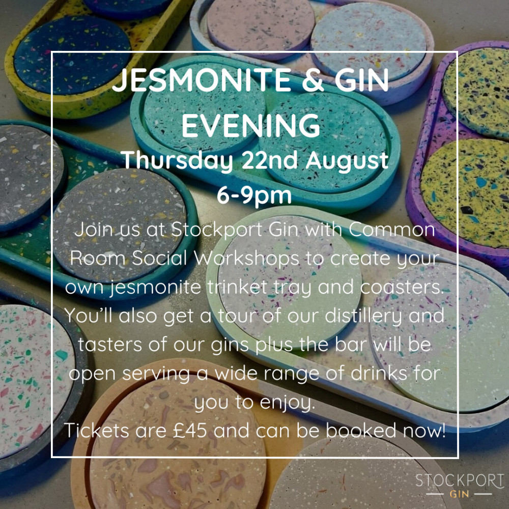 Jesmonite & Gin at Stockport Gin Jesmonite & Gin at Stockport Gin