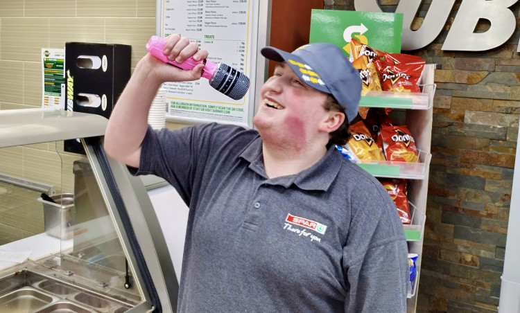 SPAR Coaville staff have been getting involved with SPARaoke. Photos: Supplied