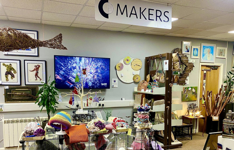 The Makers reception area at Coalville CAN has proved popular with visitors. Photo: Coalville Nub News
