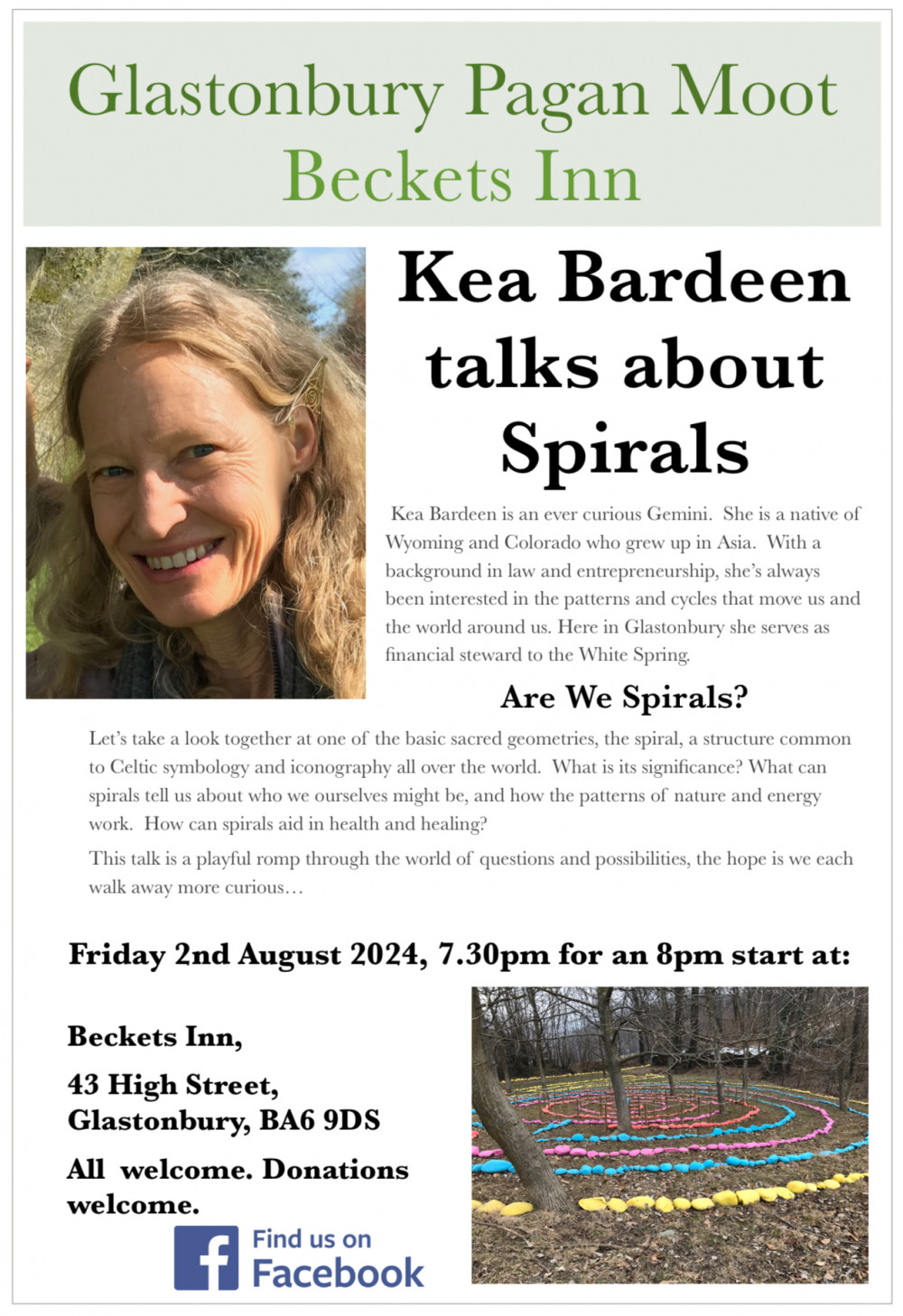 Glastonbury Pagan Moot — Kea Bardeen talks about Spirals