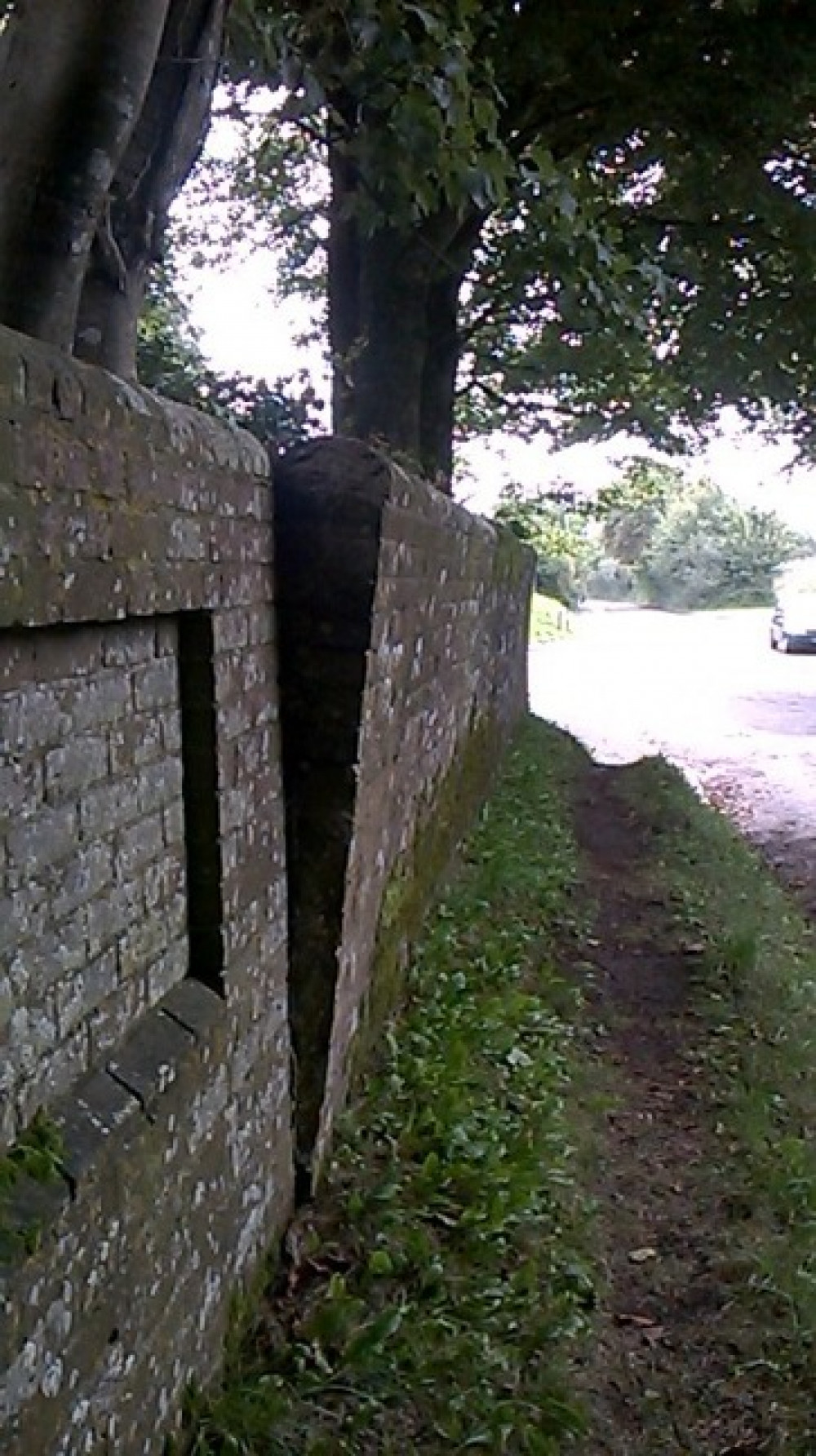 Sections of wall at Max Gate which have previously been repaired Sections of wall at Max Gate which have previously been repaired