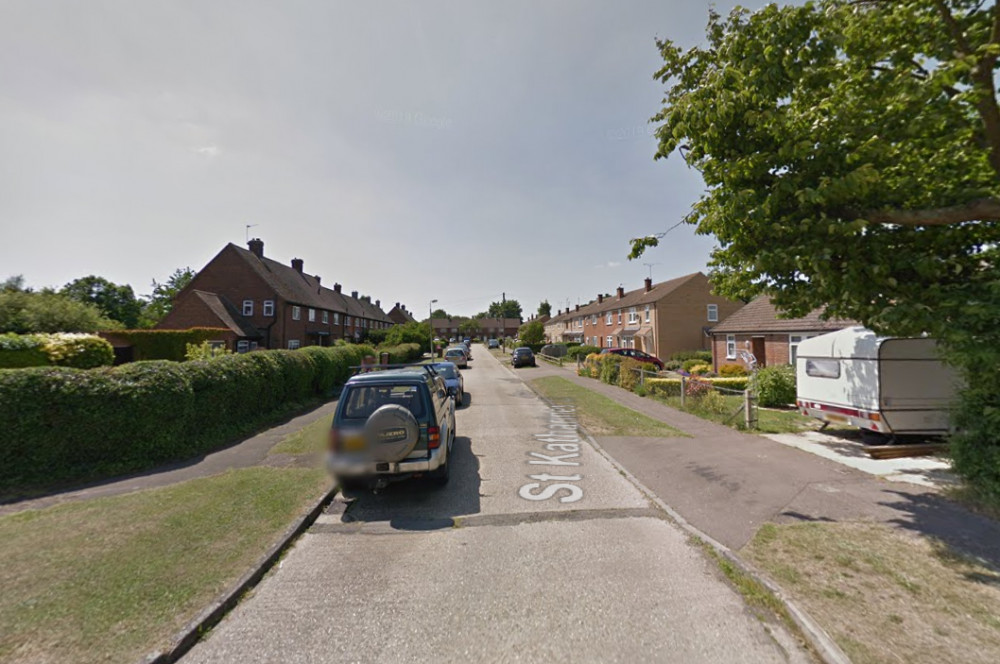 The two men were stopped in St Katherine’s Close (image by Google Maps)