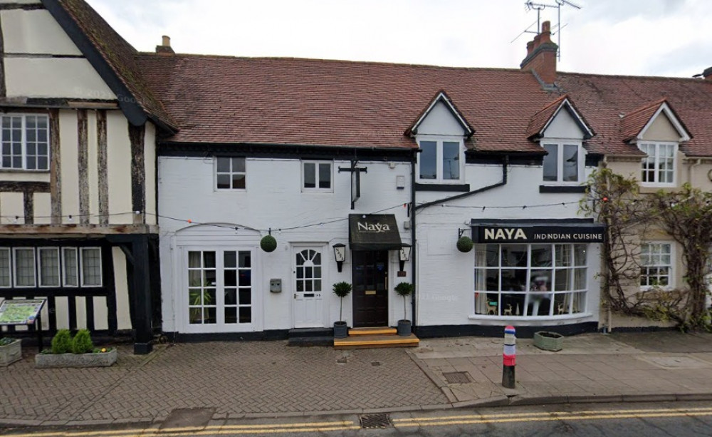 Naya Restaurant in Henley-in-Arden has received yet another accolade (image via google.maps)