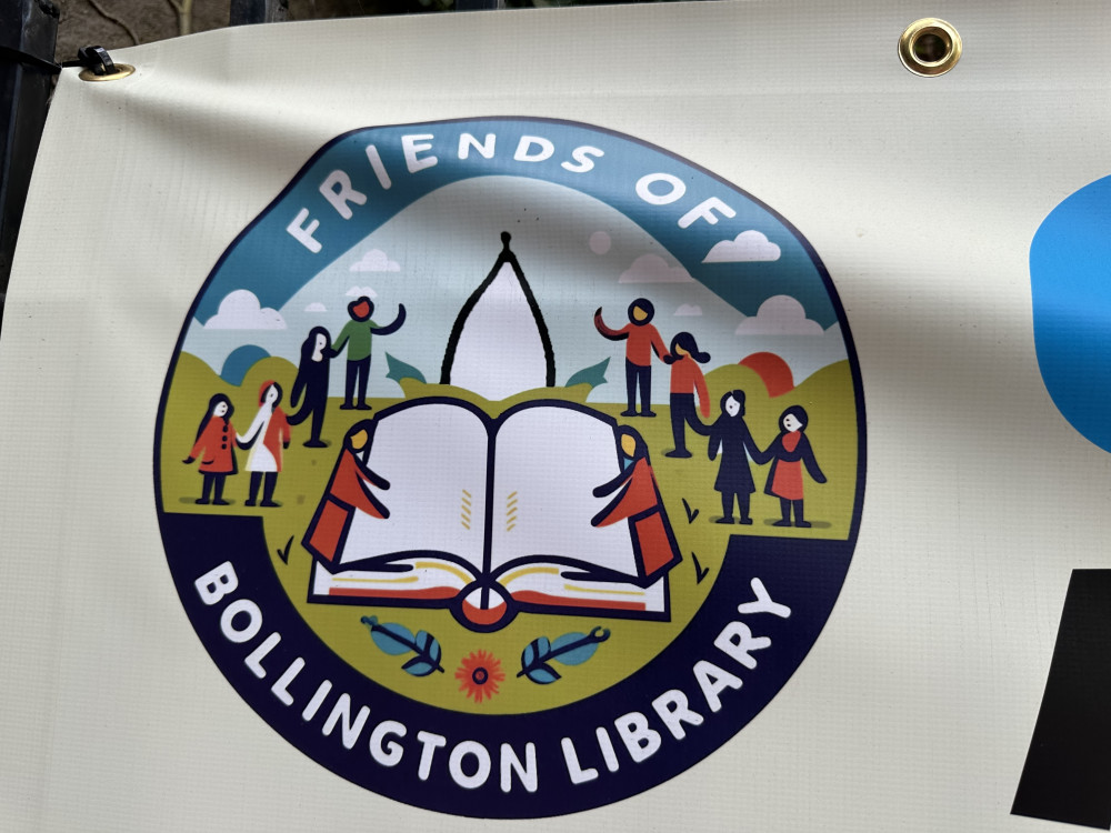 The Friends of Bollington Library protest group logo.