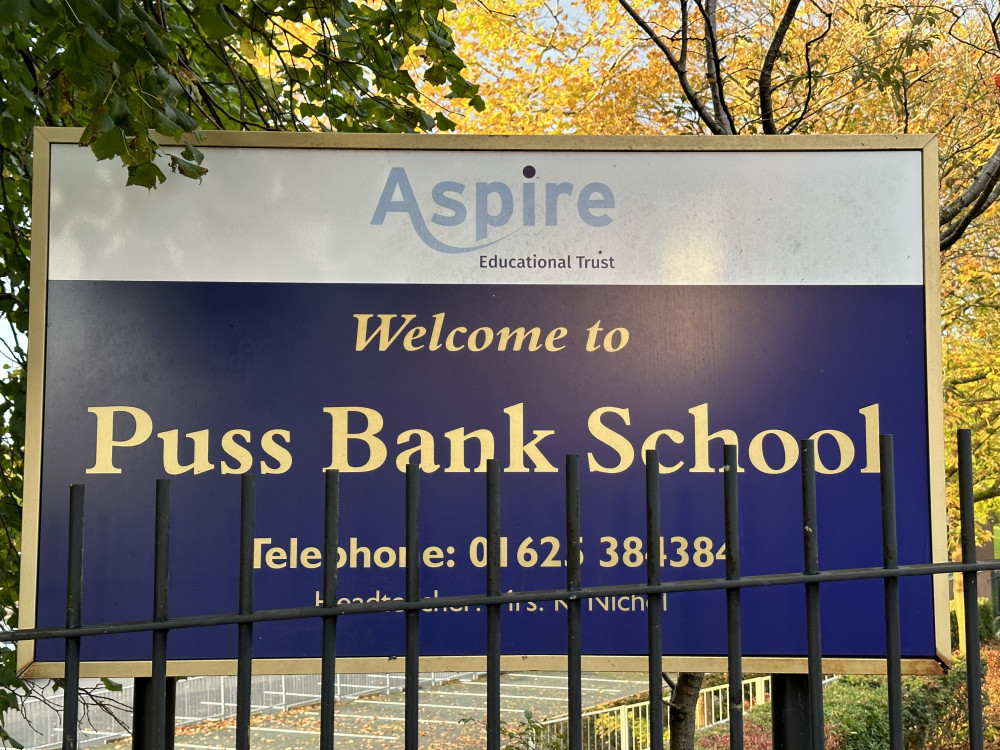 Puss Bank School in east Macclesfield. 