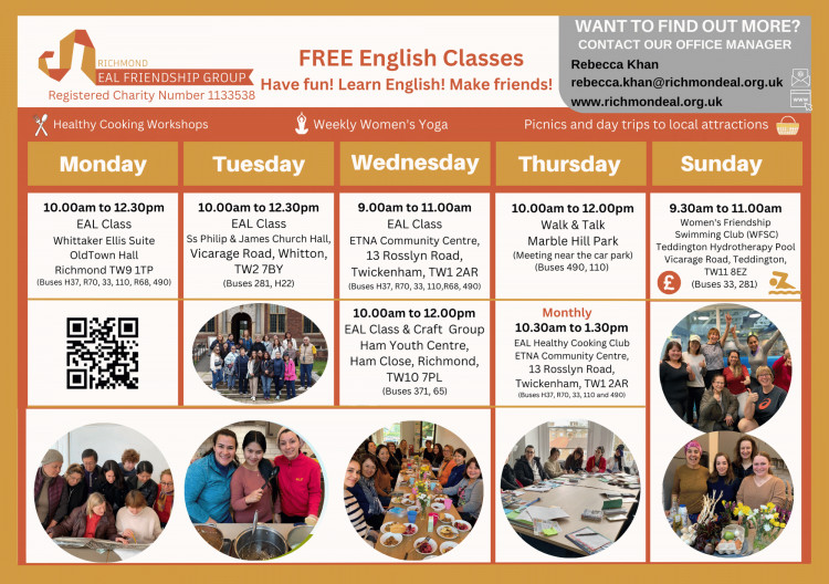 FREE English classes for adults