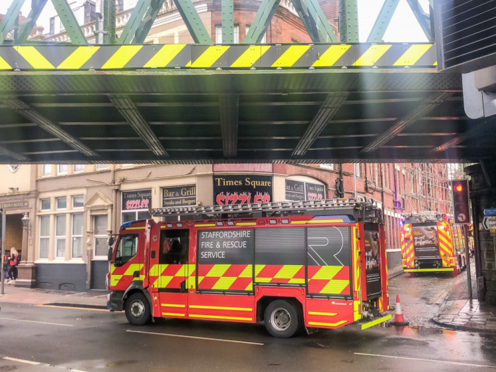 Firefighters were called to Wood Street, Longton, shortly before 9.30am yesterday (Staffordshire Fire & Rescue Service).