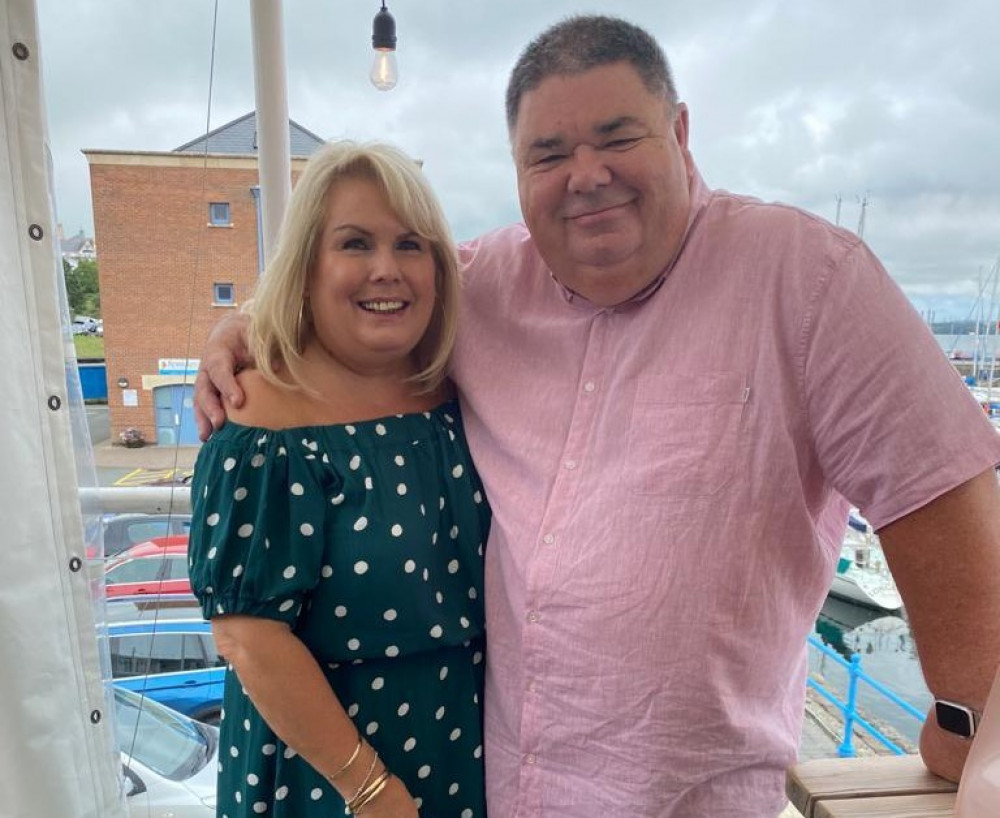 John and Debbie Evans were on holiday from Swansea when they were involved in a crash in Claverdon (image via Irwin Mitchell)