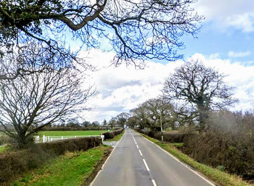 On Friday 19 July, Cheshire Police witnessed a car speeding on Eardswick Lane, Minshull Vernon (Google).