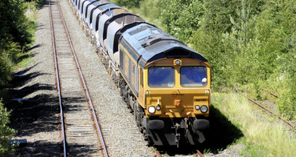 A freight train running on the planned Ivanhoe Line. Photo: CRIL