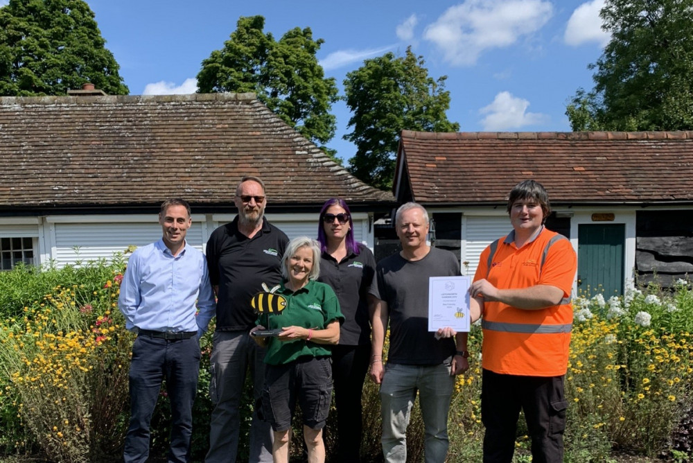 The Bee Award group at Howard Gardens (image by North Herts Council)