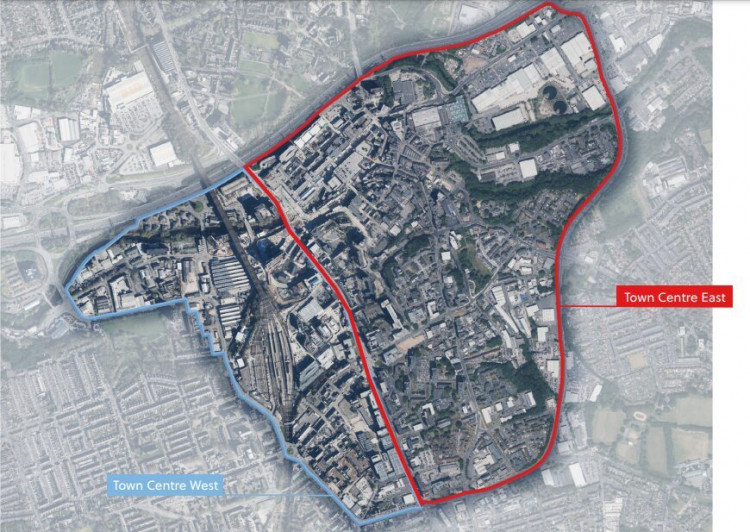 Stockport Council has unveiled plans for 4,000 new homes from Wellington Road North to St Mary's Way, in a project called 'Town Centre East' (Image - Stockport MDC)