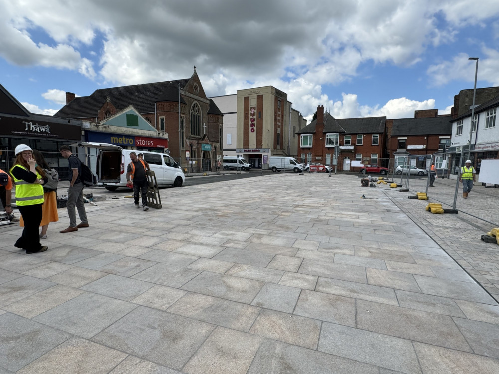 Work on Marlborough Square in Coalville is almost complete. Photos: Coalville Nub News