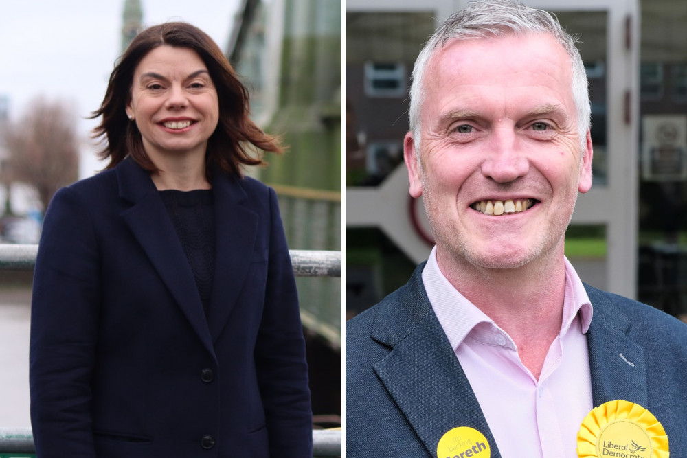 Richmond Park MP Sarah Olney (left) and Councillor Gareth Roberts AM (credit: Sarah Olney & Oliver Monk).