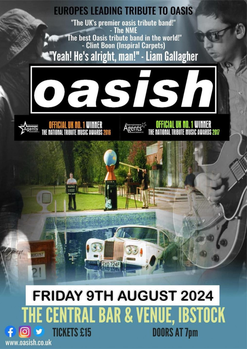 Oasish at the Central Bar and Venue Ibstock, near Coalville