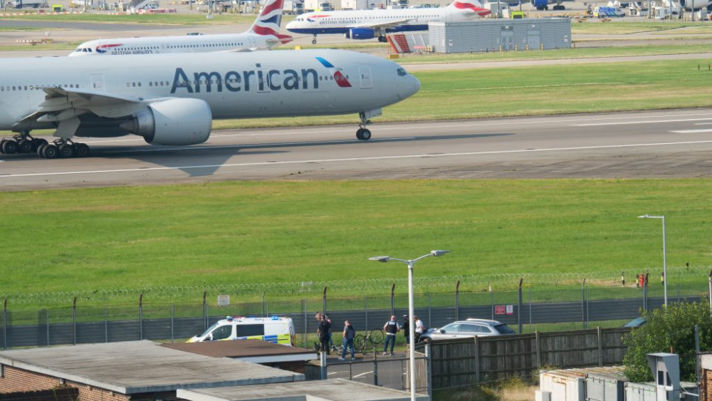 Nine protestors have been arrested for trying to cause disruption at London’s Heathrow Airport. (Photo: Just Stop Oil)