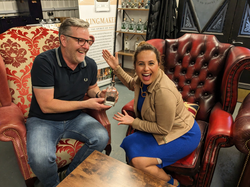 Bianca with David Blick of Warwickshire Gin Company (image supplied)