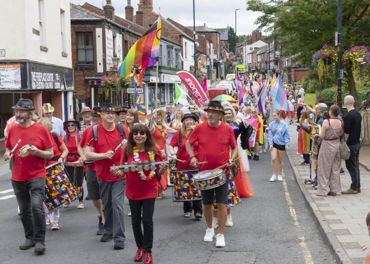 The Congleton Pride Parade, led by Mayor Kay Wesley (Jules Hill)