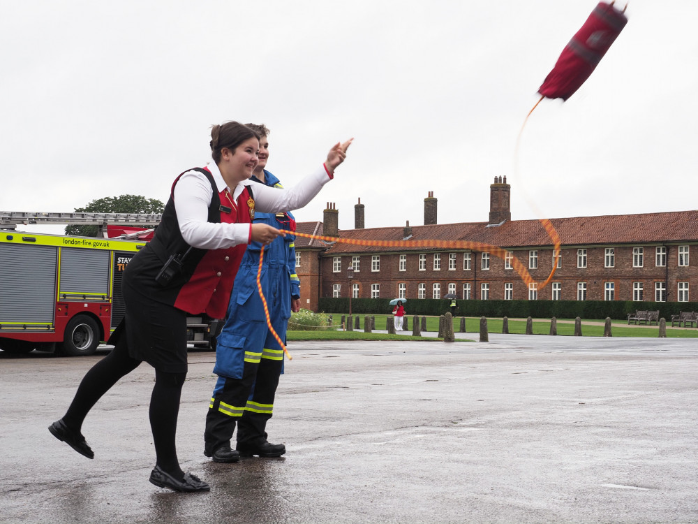 Keen to not be outdone, Hampton Court Palace staff quickly join in and show off their skills. (Photo: Oliver Monk)