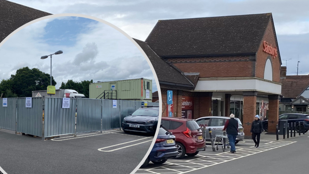 Work has begun at Kenilworth's Sainsbury's (Images by James Smith)