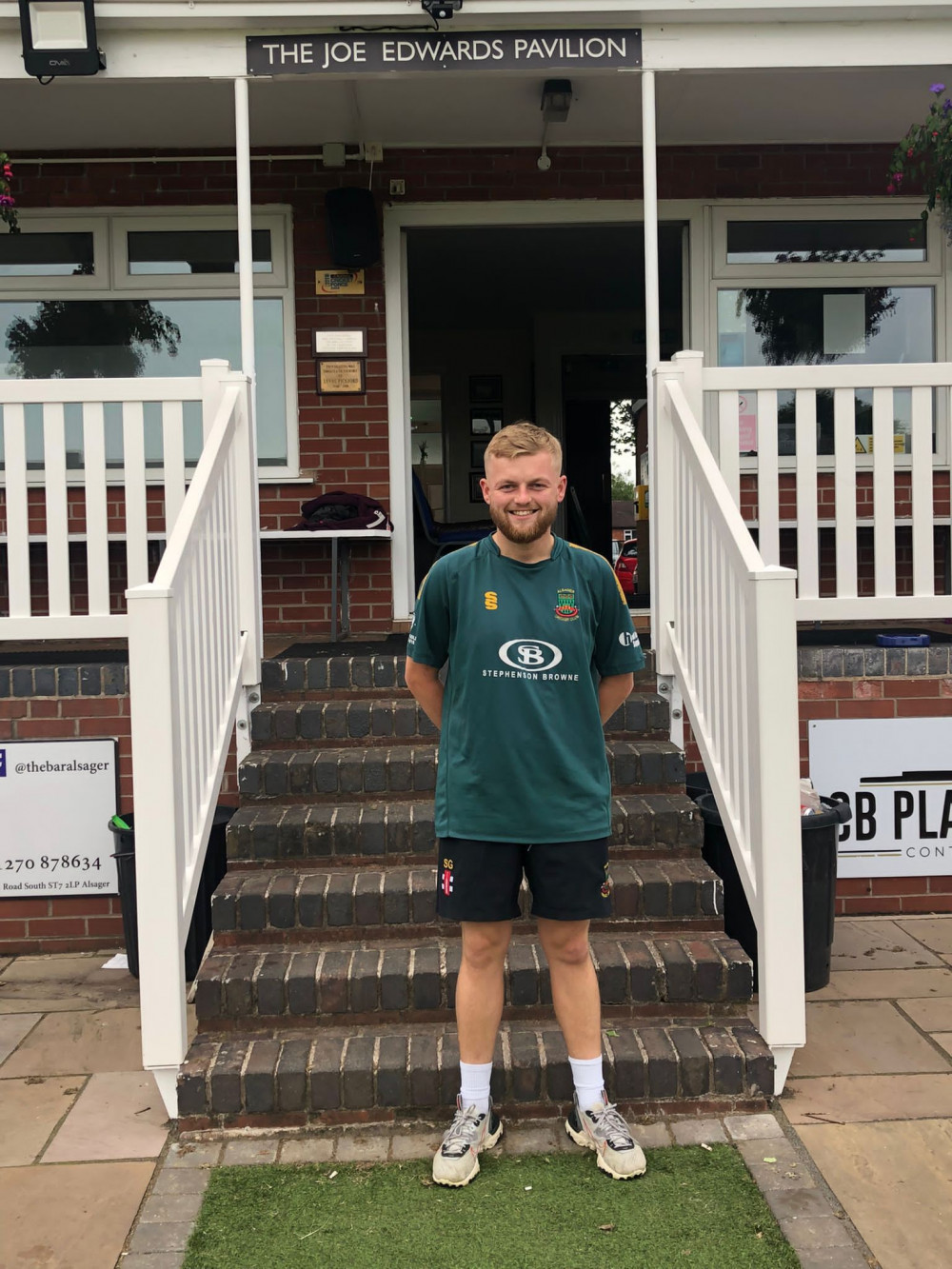 Alsager Cricket Club's first eleven player and right arm bowler Sam Goodwin, will be attempting to break the world record today. (Photo: Alsager CC)