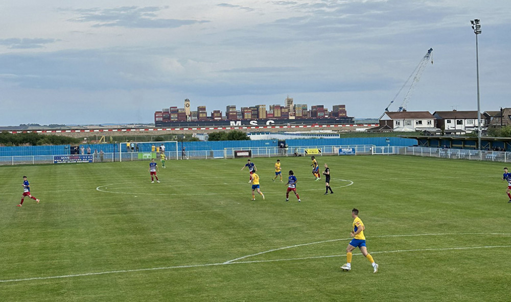 Millers in action at Canvey. 