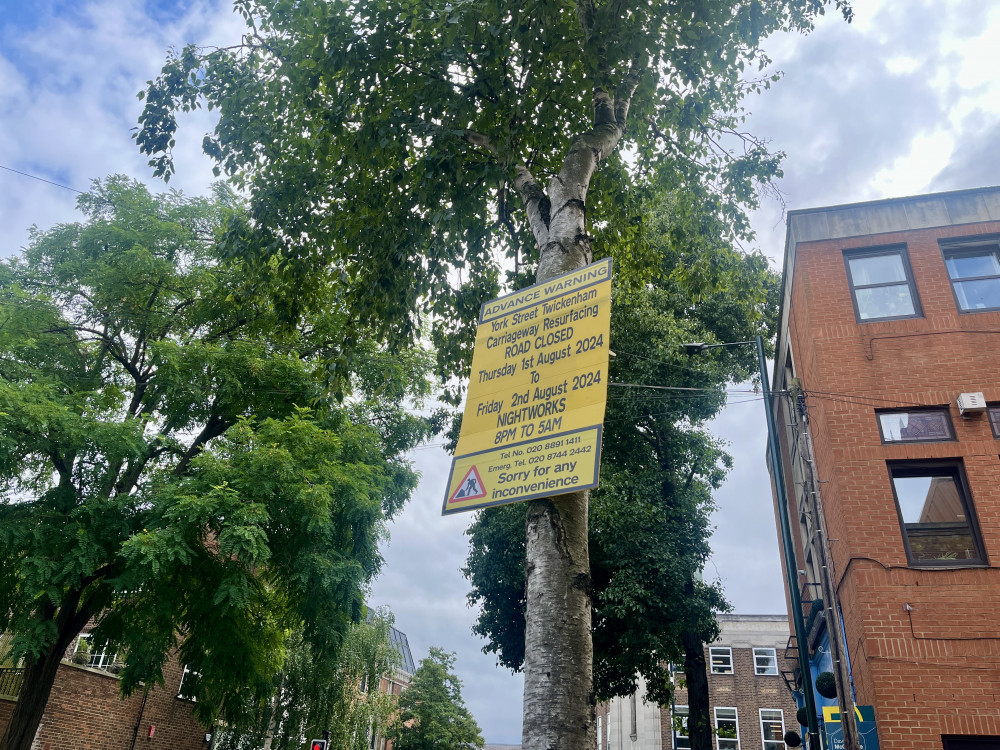 York Street, Twickenham will be closed junction London Road to Arragon Road for Network Rail utility works this week (credit: Cesar Medina).