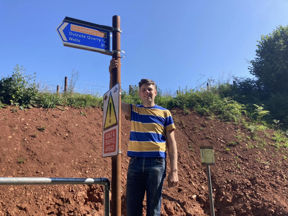 Richard Jones At The Eastern End Of The Strawberry Line's Dulcote Extension. CREDIT: Daniel Mumby.