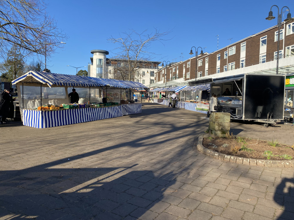 The weekly market is held every Thursday in Abbey End (image by James Smith)