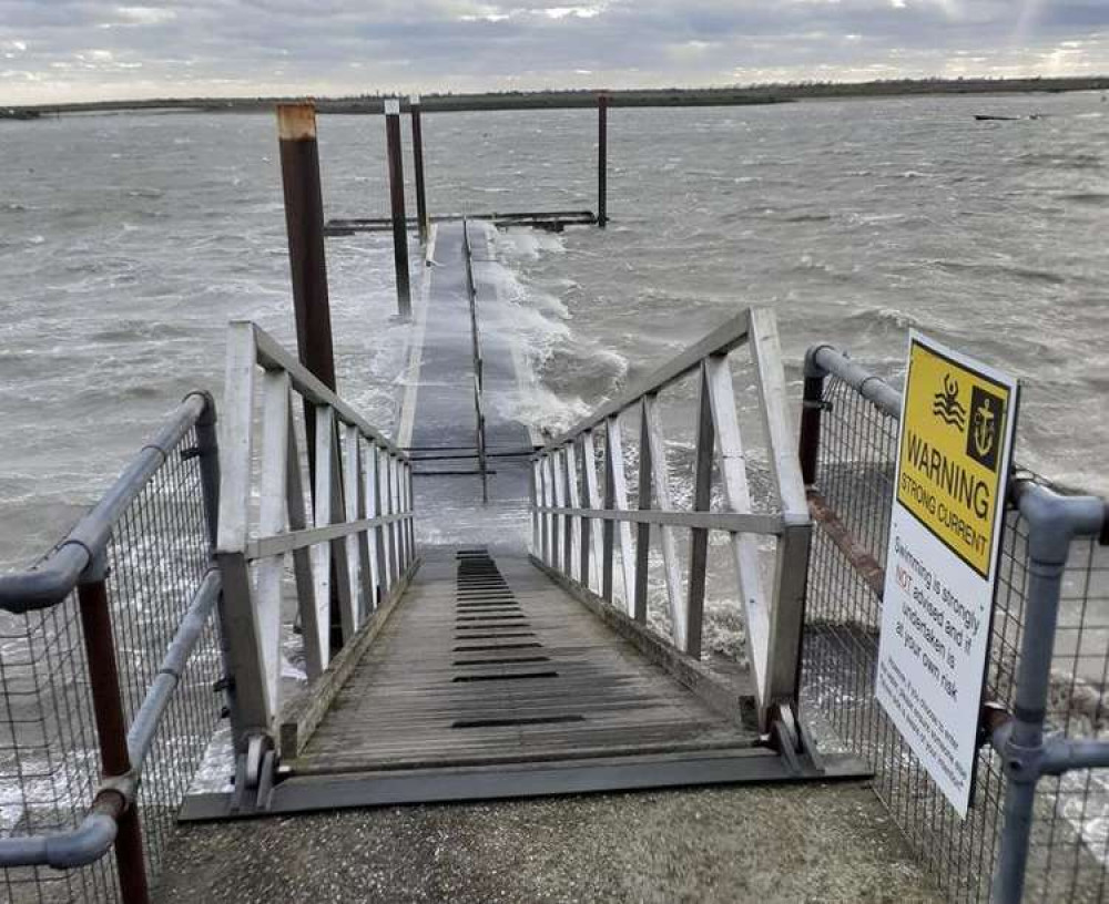 The t-section of the original pontoon was damaged "beyond repair" after winds of up to 90mph battered the Essex Coastline. (Photo: Charlotte Lillywhite)