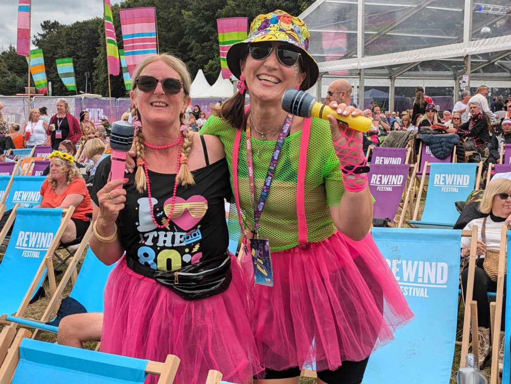 Two festivalgoers at this weekend's Rewind Festival. (Photo: Nub News)