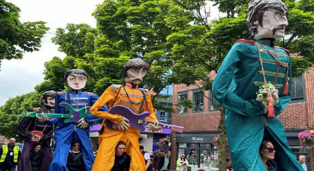 The Beatles make a cameo at Macclesfield's 1261 Festival earlier this year, 61 years after they played a concert in Macclesfield. 