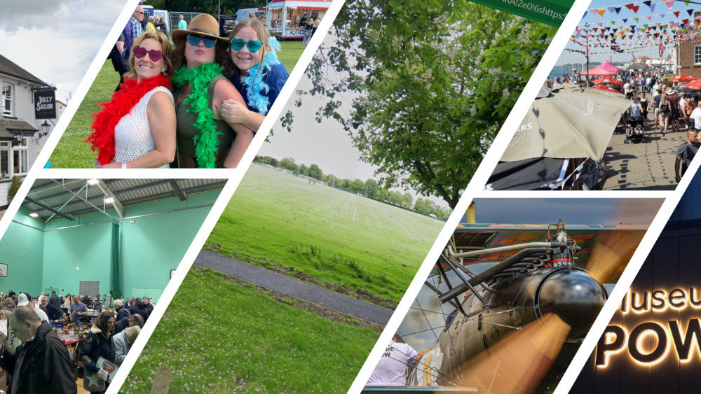 Look forward to an action-packed August in the Maldon District. (Photos: Google Streetview/ Vintage & Antiques Fair/ Chloe Brewster/ Quay Day/ Museum of Power/ Stow Maries Aerodrome) 