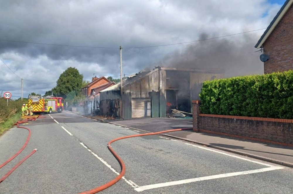 A commerical building in Church Lane caught fire today. (Friday) (Photo: Cheshire Fire & Rescue Service) 