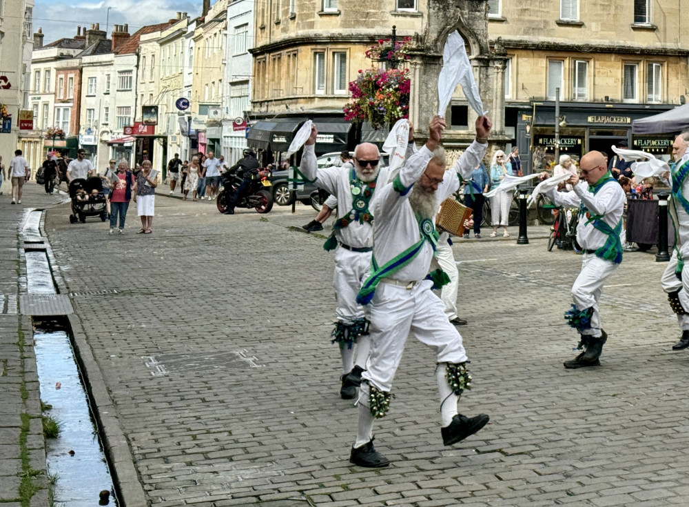 Morris dancing in Wells.